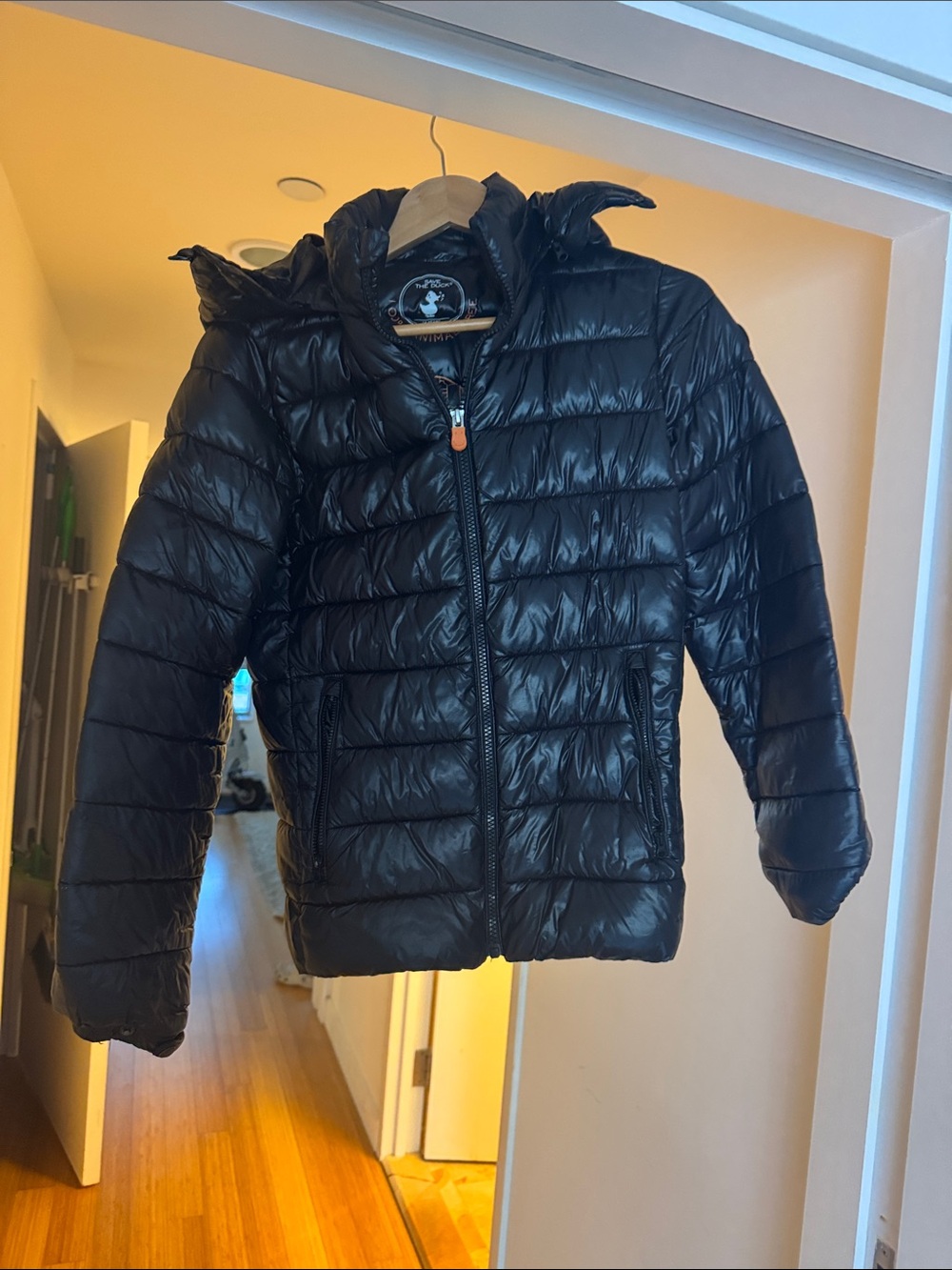 Save The Duck Black Puffer Jacket Like New